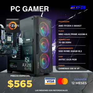 Sin título (1080 x 1080 px) PC Gamer Ryzen 5 5600GT | 16GB RAM DDR4 | SSD 256