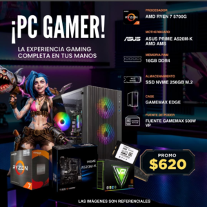 Sin título (1080 x 1080 px) PC Gamer Ryzen 7 5700G | 16GB RAM DDR4 | SSD 256GB
